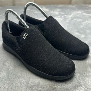Merinos Wool Slip On Shoes Casual Comfort Walking Warmth Heathered Black Women 7